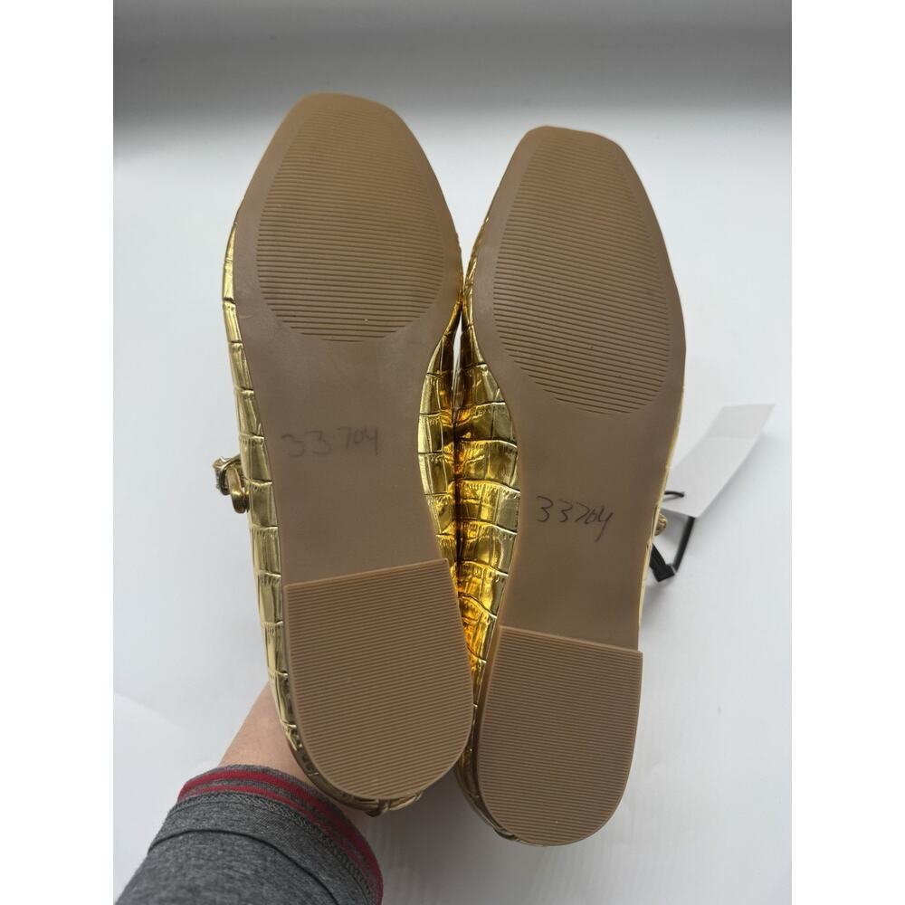 NWD LOFT Gold Square Toe Mary Jane Shoes Women’s Size 7.5 - Picture 11 of 11